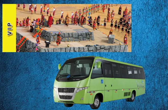 Inti Raymi 2026 ticket. Gele sectie + tourbus